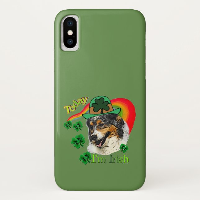 Australian Shepherd St Patricks Case-Mate iPhone Case (Back)