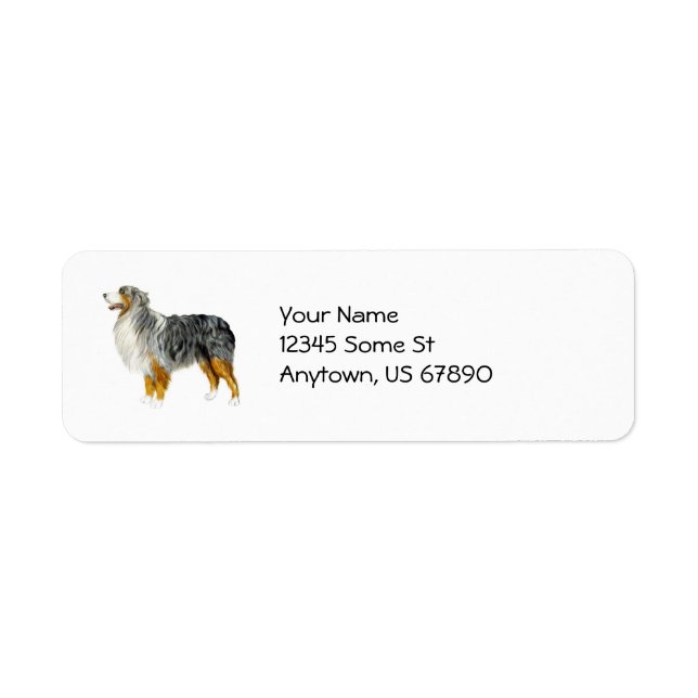 Australian Shepherd Standing Labels (Front)