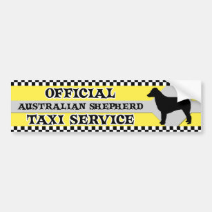 Australian Shepherd Taxi Service Bumper Sticker