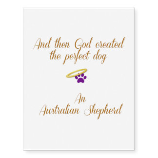 Australian Shepherd Temporary Tattoos