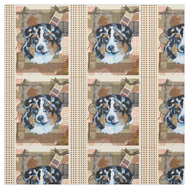 AUSTRALIAN SHEPHERD - THANKSGIVING FABRIC (Swatch)