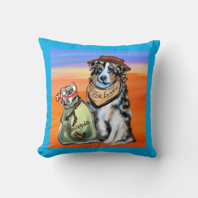AUSTRALIAN SHEPHERD THROW PILLOW (Front)