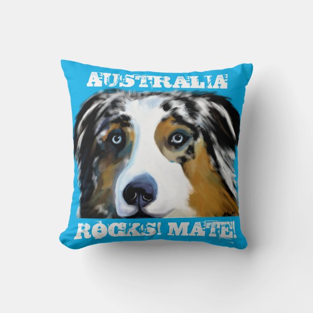 AUSTRALIAN SHEPHERD   THROW PILLOW (Front)