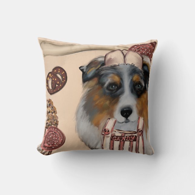 AUSTRALIAN SHEPHERD THROW PILLOW (Front)