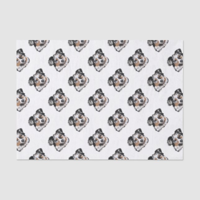 Australian Shepherd Tissue Paper (Front)