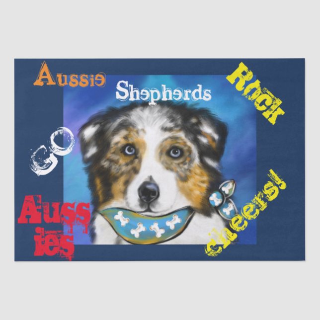 AUSTRALIAN SHEPHERD   TISSUE PAPER (Front)