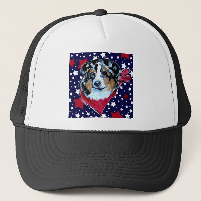 AUSTRALIAN SHEPHERD TRUCKER HAT (Front)