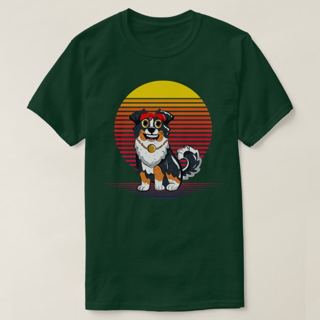 Australian Shepherd Vapor T-Shirt (Design Front)