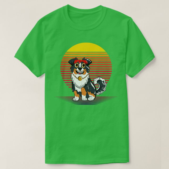 Australian Shepherd Vapor T-Shirt (Design Front)