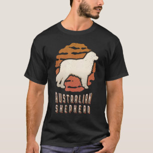 Australian Shepherd Vintage Retro Classic Dog Suns T-Shirt
