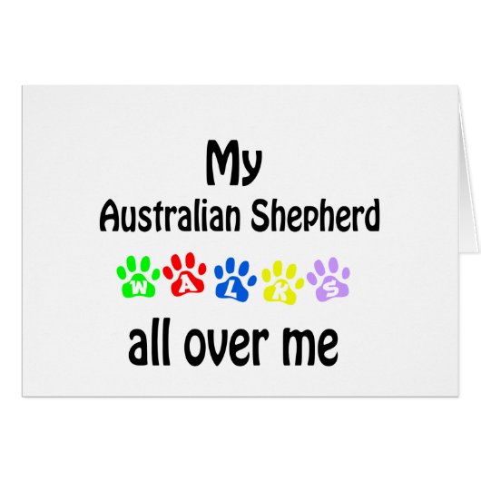 Australian Shepherd  Walks Design (Front Horizontal)