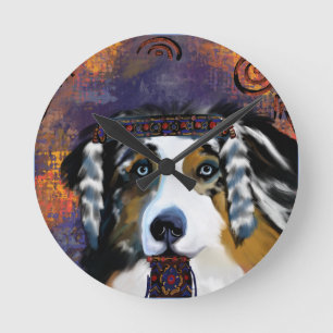 AUSTRALIAN SHEPHERD Watch Round Clock