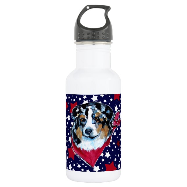 AUSTRALIAN SHEPHERD WATER BOTTLE (Front)