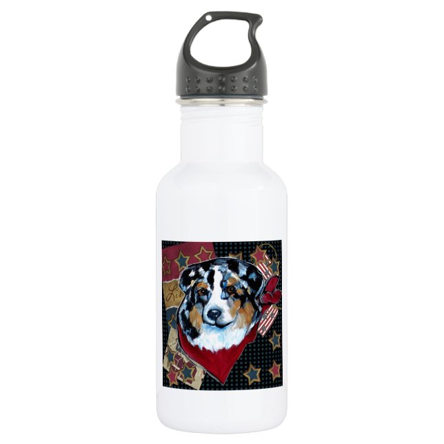 AUSTRALIAN SHEPHERD WATER BOTTLE (Front)