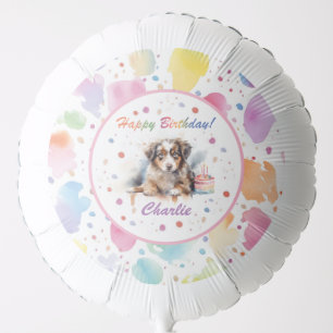 Australian Shepherd Watercolor Balloon