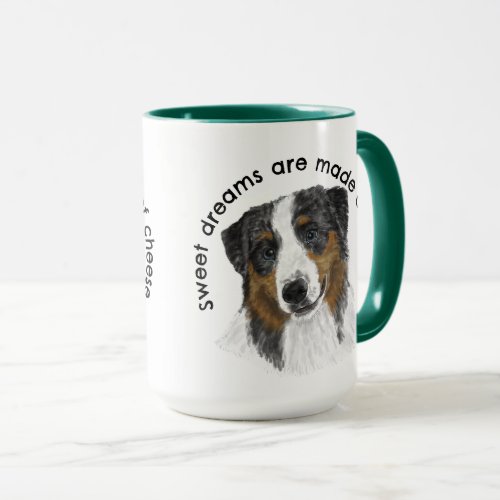 Australian Shepherd  Watercolor Personalized  Mug