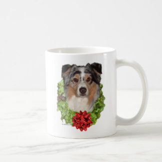 Australian Shepherd Wreath Coffee Mug