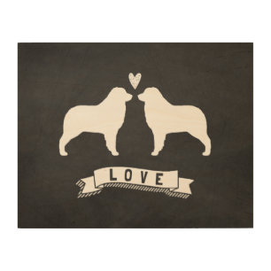 Australian Shepherds Love Wood Wall Decor