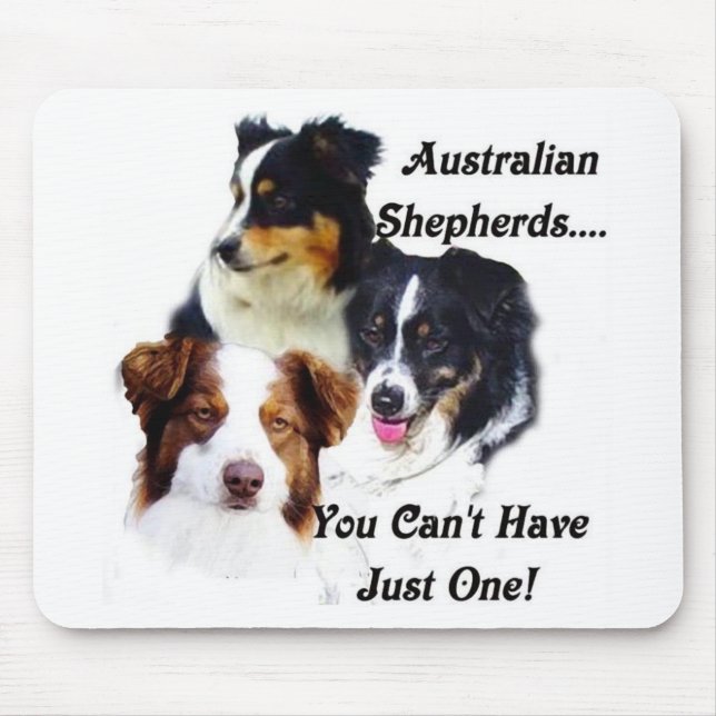 Australian shepherds mouse pad (Front)