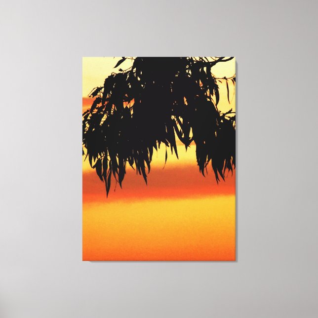 Australian Silhouette Sunset  Wrapped Canvas Print (Front)