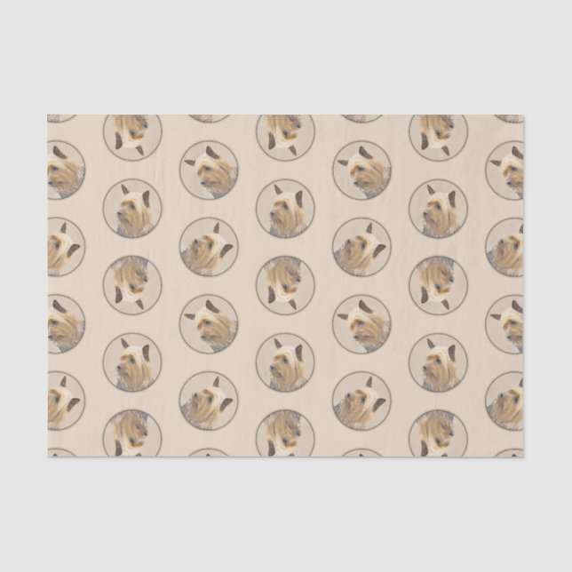 Australian Silky Terrier Painting Original Dog Art Tissue Paper (Front)