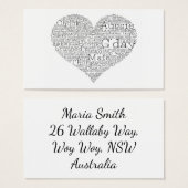 Australian slang heart (Front & Back)