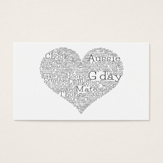 Australian slang heart (Front)