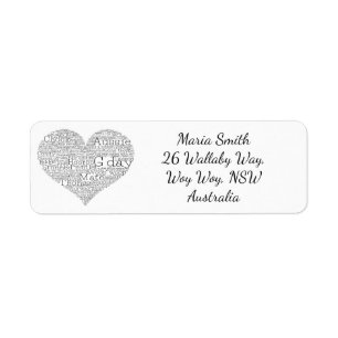 Australian slang heart label
