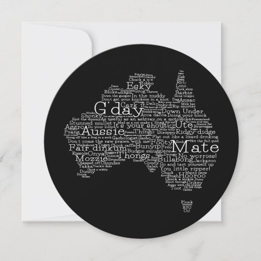 Australian slang map (Front)