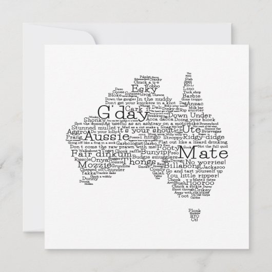 Australian slang map (Back)