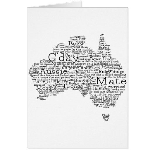 Australian slang map (Front)