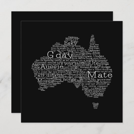 Australian slang map (Front/Back)