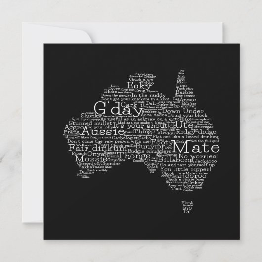 Australian slang map (Front)