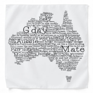 Australian slang map bandana