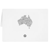 Australian slang map cards (Back Horizontal)