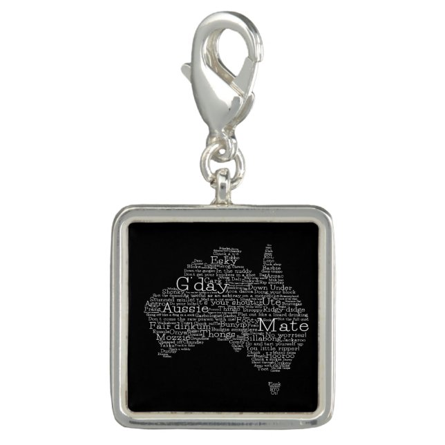 Australian slang map charm (Front)