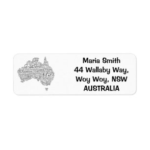 Australian slang map label