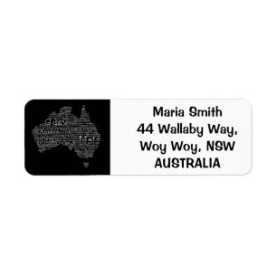 Australian slang map label