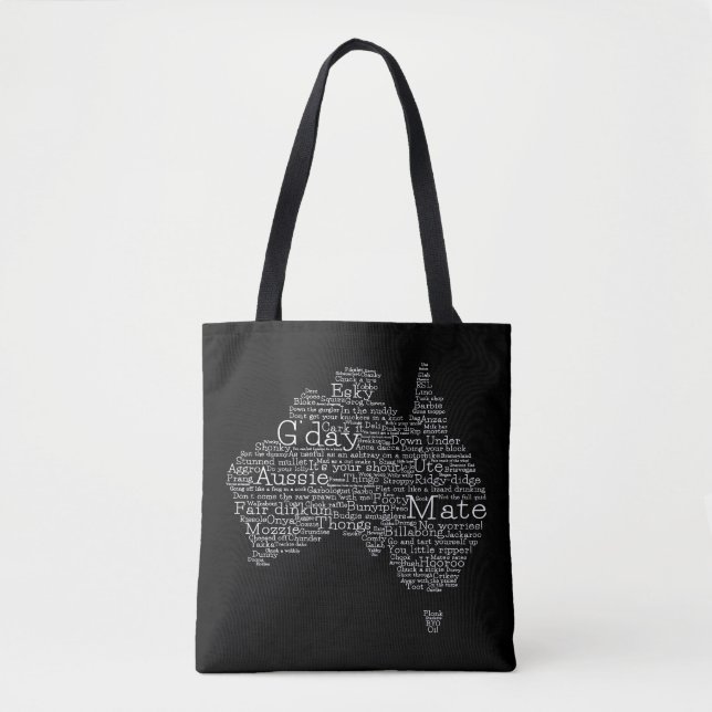 Australian slang map tote bag (Front)