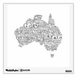 Australian Slang Map Wall Decal at Zazzle