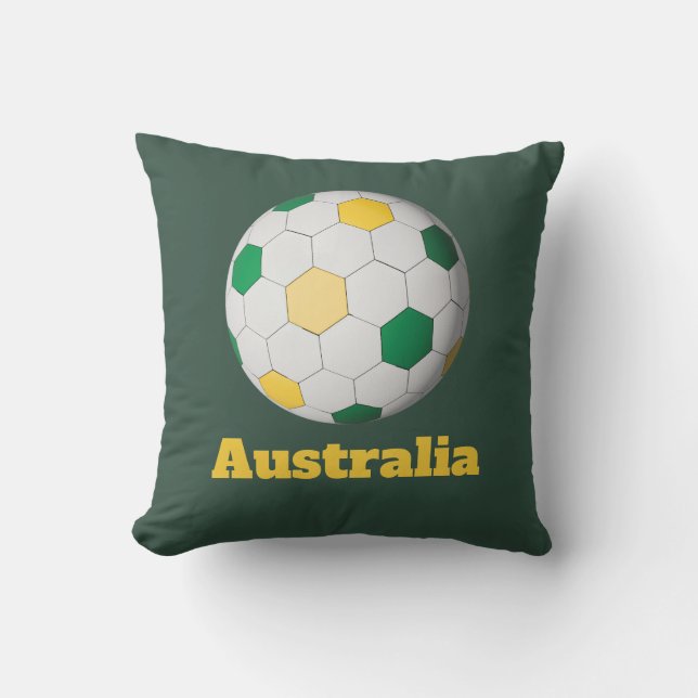 Australian Soccer Throw Pillow (Front)