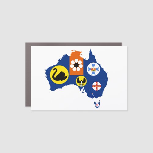 Australian States Flag Car Magnet