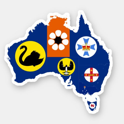 Australian States Flag Sticker