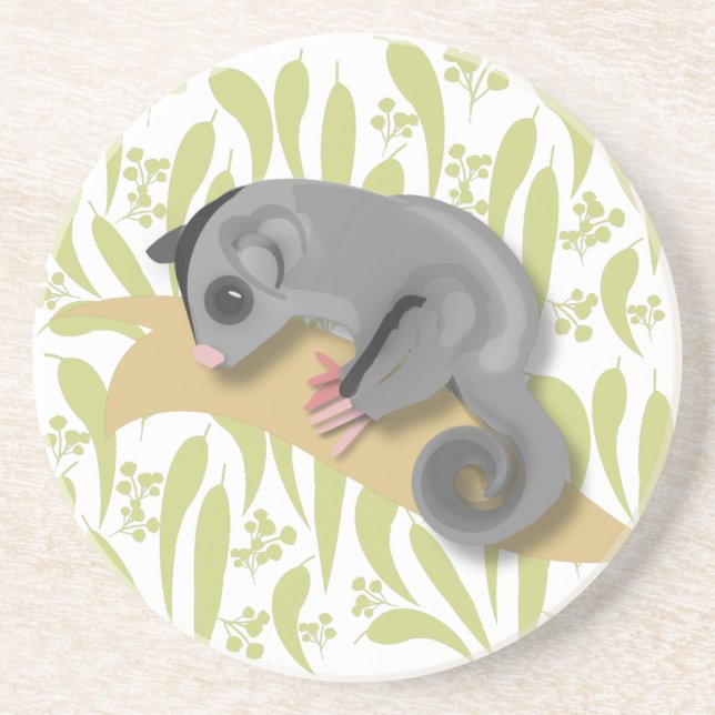 Australian Sugar Glider Drink Coaster (Front)