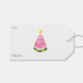 Australian Summer Watermelon Christmas Tree Gift Tags