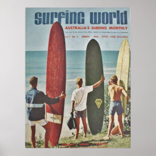 Australian Surfing Poster Surf Surfer Beach