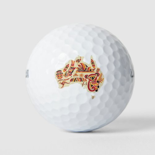 Australian symbols golf balls