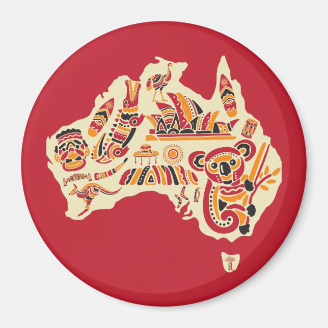 Australian symbols magnet (Front)