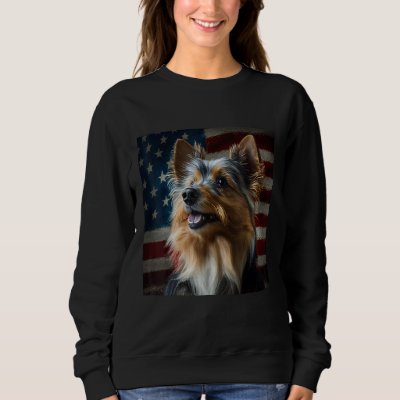Australian Terrier 4th of July  Australian Terrier Sweatshirt