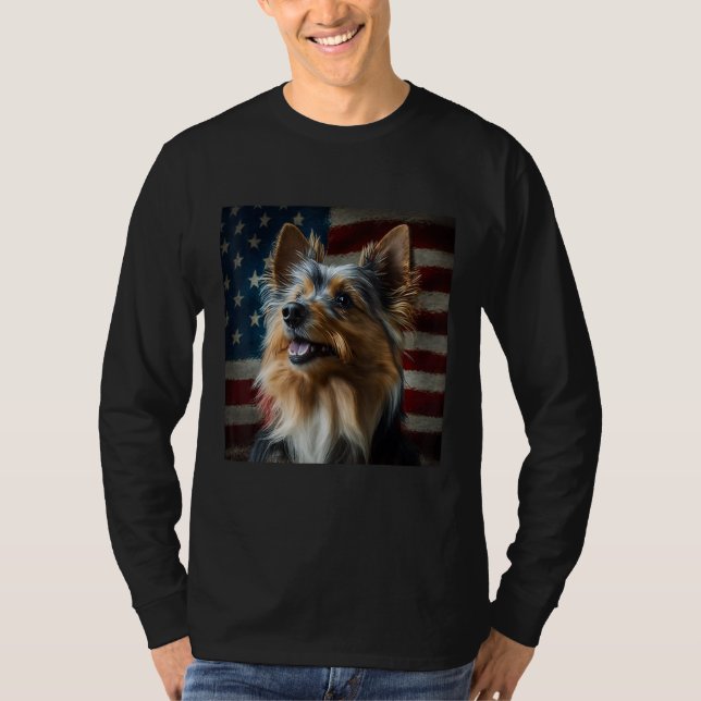 Australian Terrier 4th of July  Australian Terrier T-Shirt (Front)